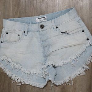 One by One Teaspoon x Brandos frayed hem cutoff shorts